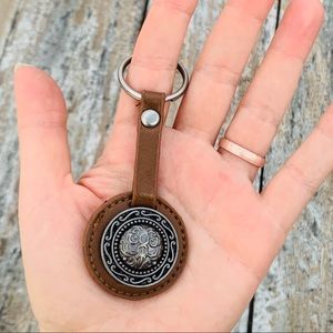 Steve Madden Leather Ring Charm For a Bag or Key